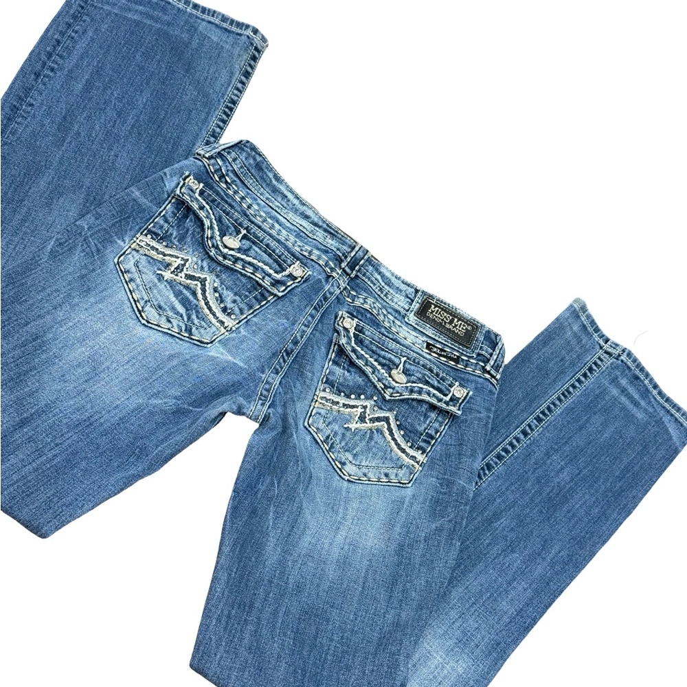 ✨ Miss Me Embellished Flap Pocket Bootcut‎ Jeans Size 30